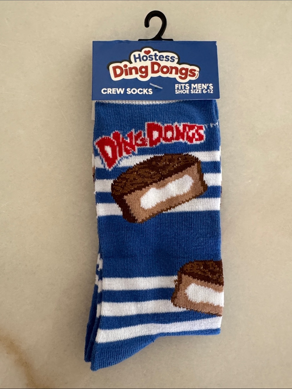 Hostess Ding Dongs Blue Crew Socks for Men